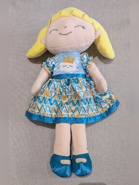 ✨3/$16✨Plush Princess Doll in Yellow & Blue Dress - Soft Kids Toy